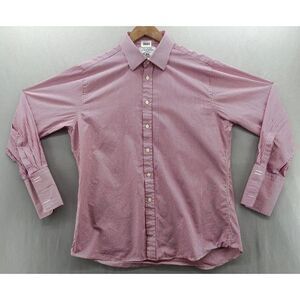 Charles Tyrwhitt Mens Button Down Shirt Sz 17/35 in SLIM FIT Long Sleeve Striped